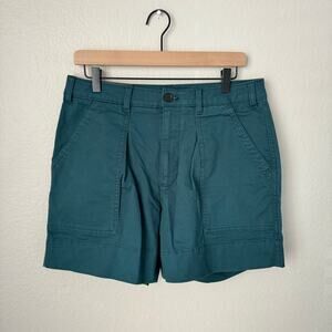 NWT Banana Republic Womens Blue Authentic Chino Shorts Mid Rise Casual Size 10